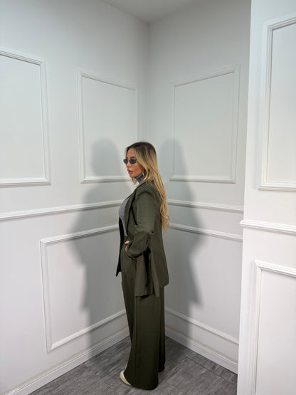 Tailleur doppiopetto Julia verde oliva my86269