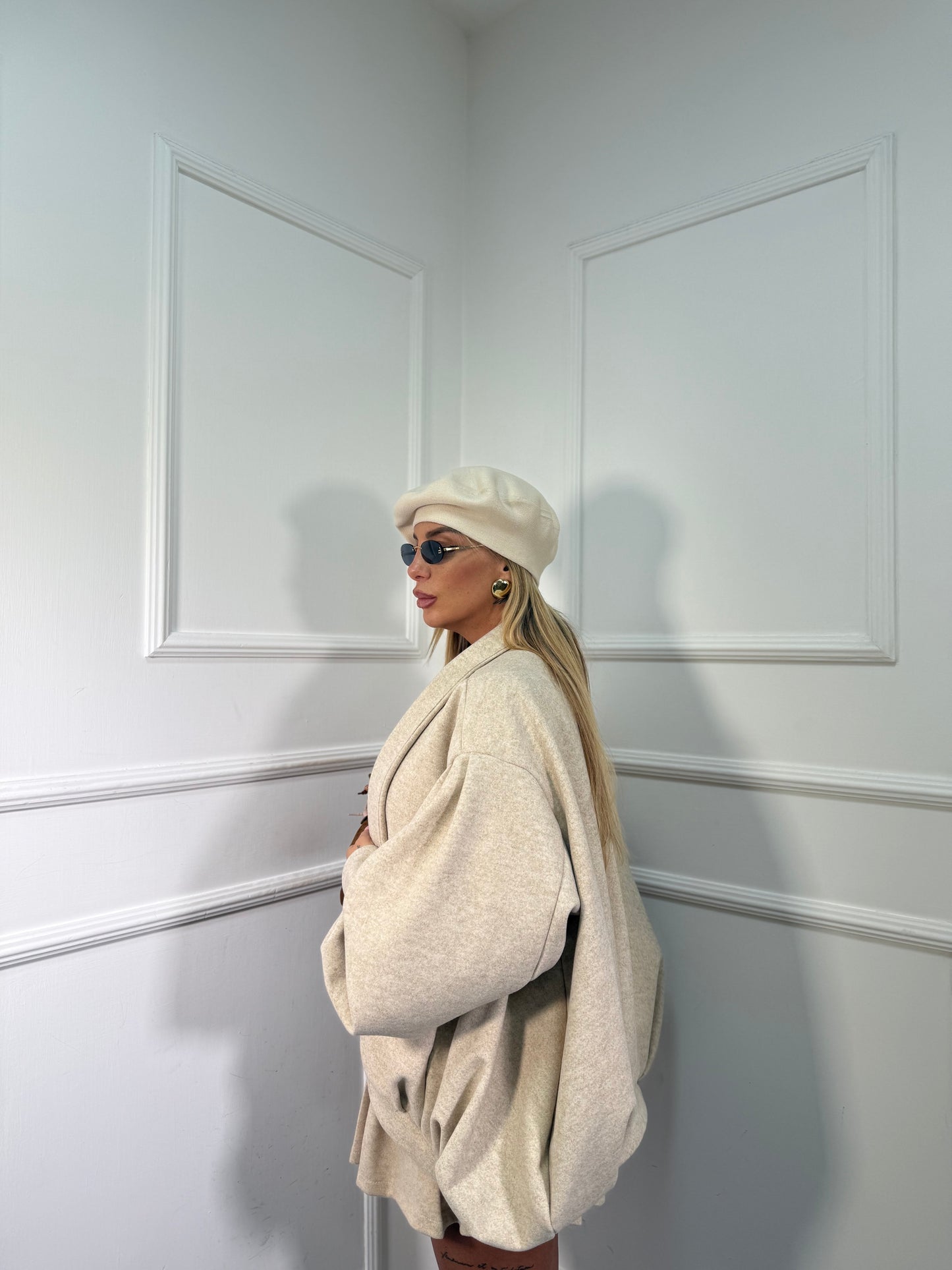 Cappotto balloon lana cotta Cloè crema 6776