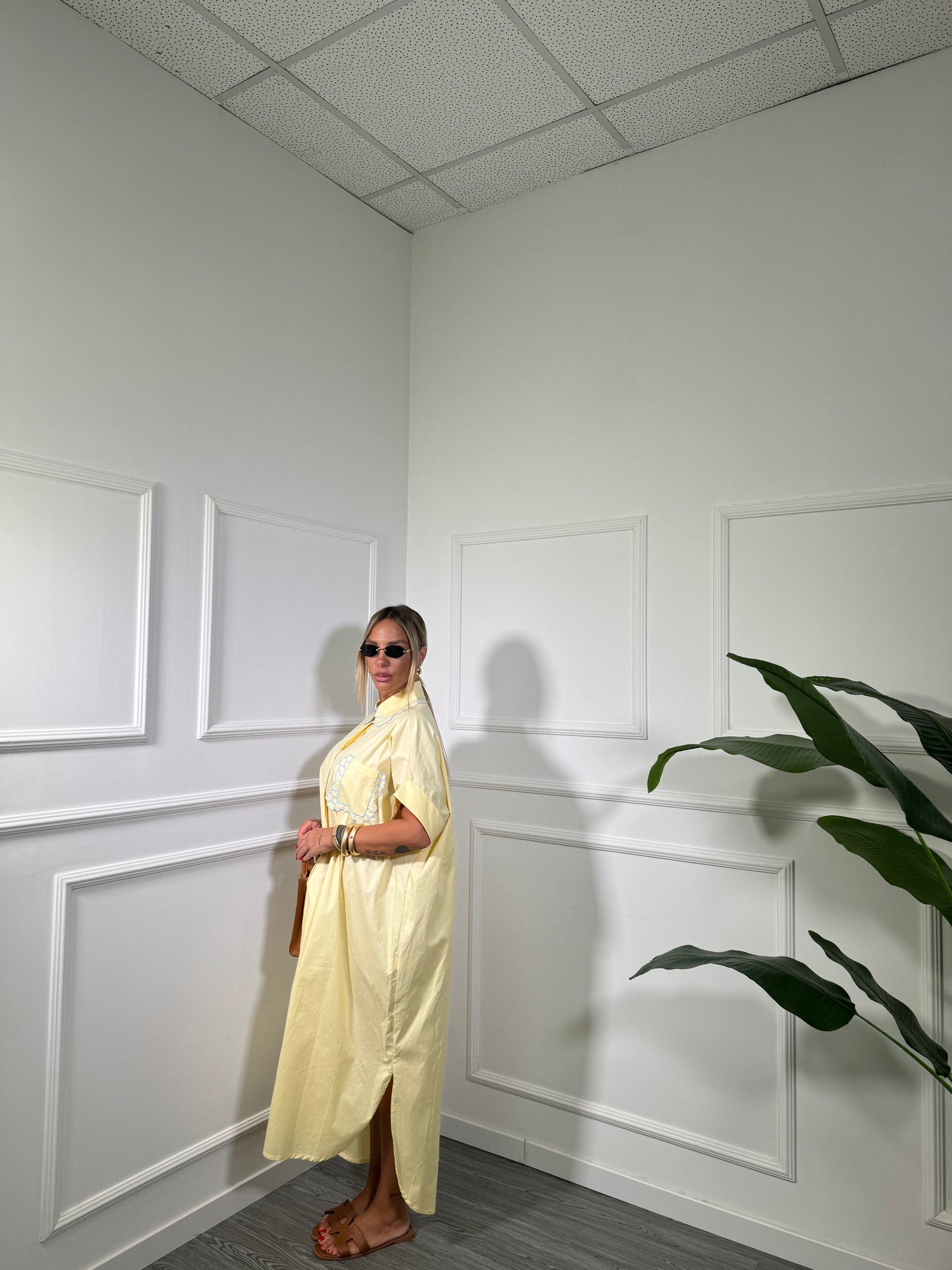 Camicione midi oversize (curvy) Funny giallo