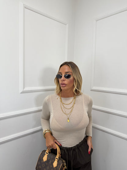 Maglia in Cashmere Life nude 21808