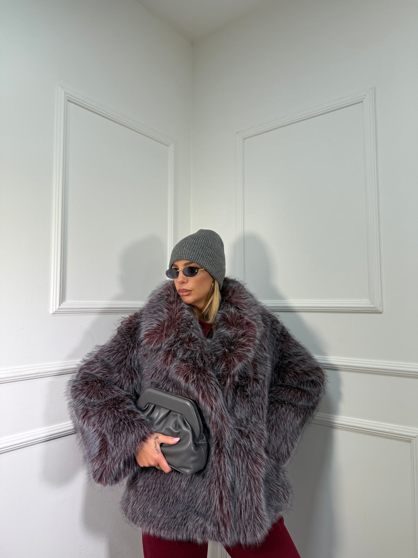 Ecofur Ginevra bordeaux/antracite 68360