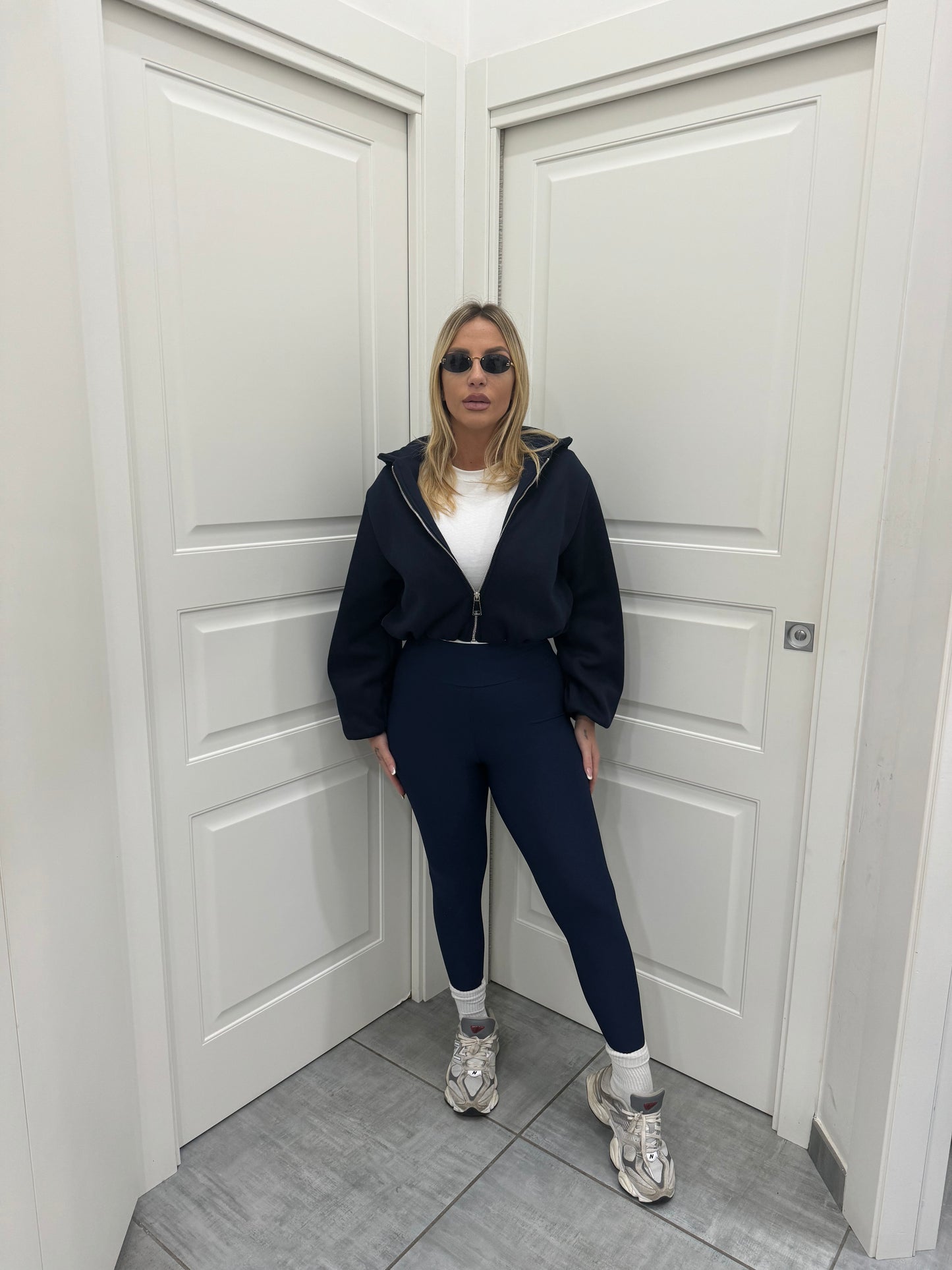 Leggins ghette blu