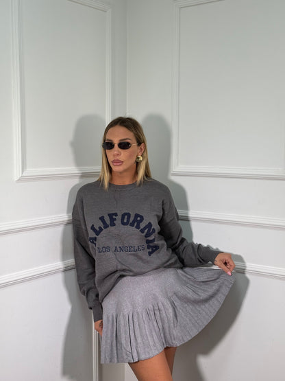 Gonna lana rasata Tower grigia 14661