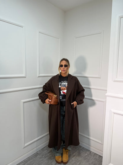 Maxi coat Favola cioccolato 22301