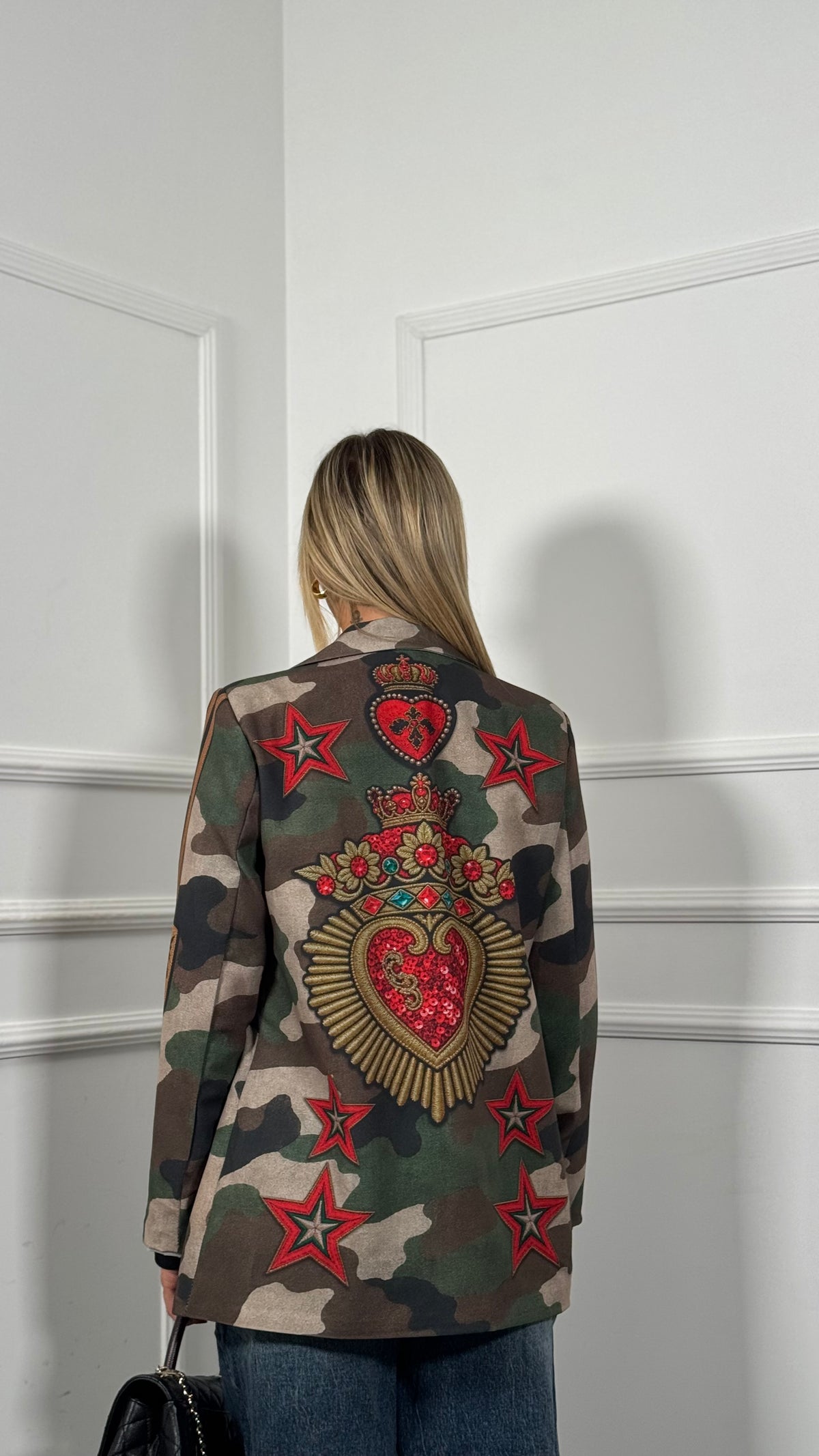 Blazer con spalline militare Cuore Sacro 23982
