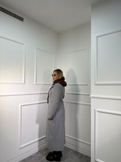 Cappotto in panno avvitato Erin grigio 5928