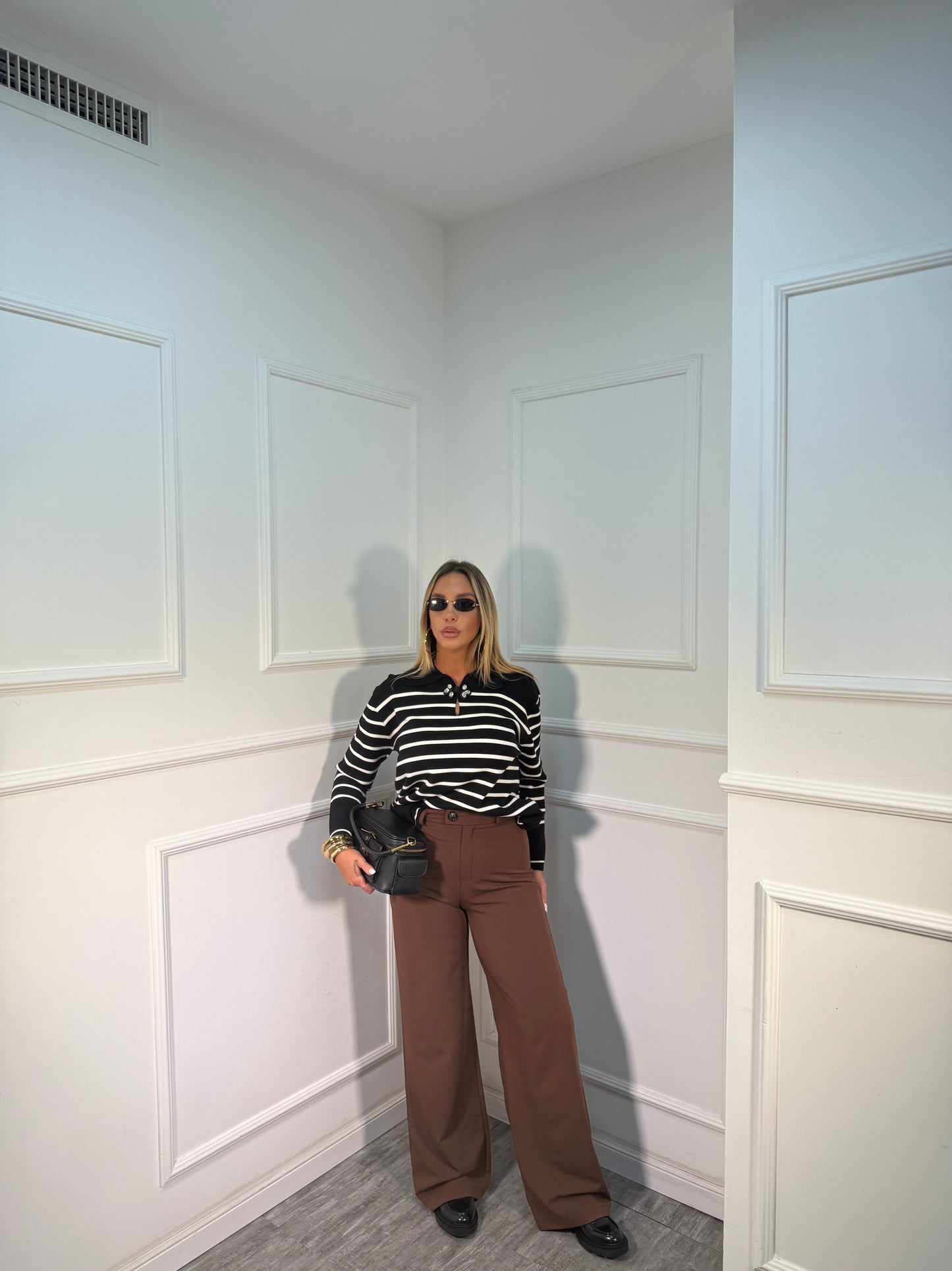 Pantaloni palazzo Madison cacao 23600641