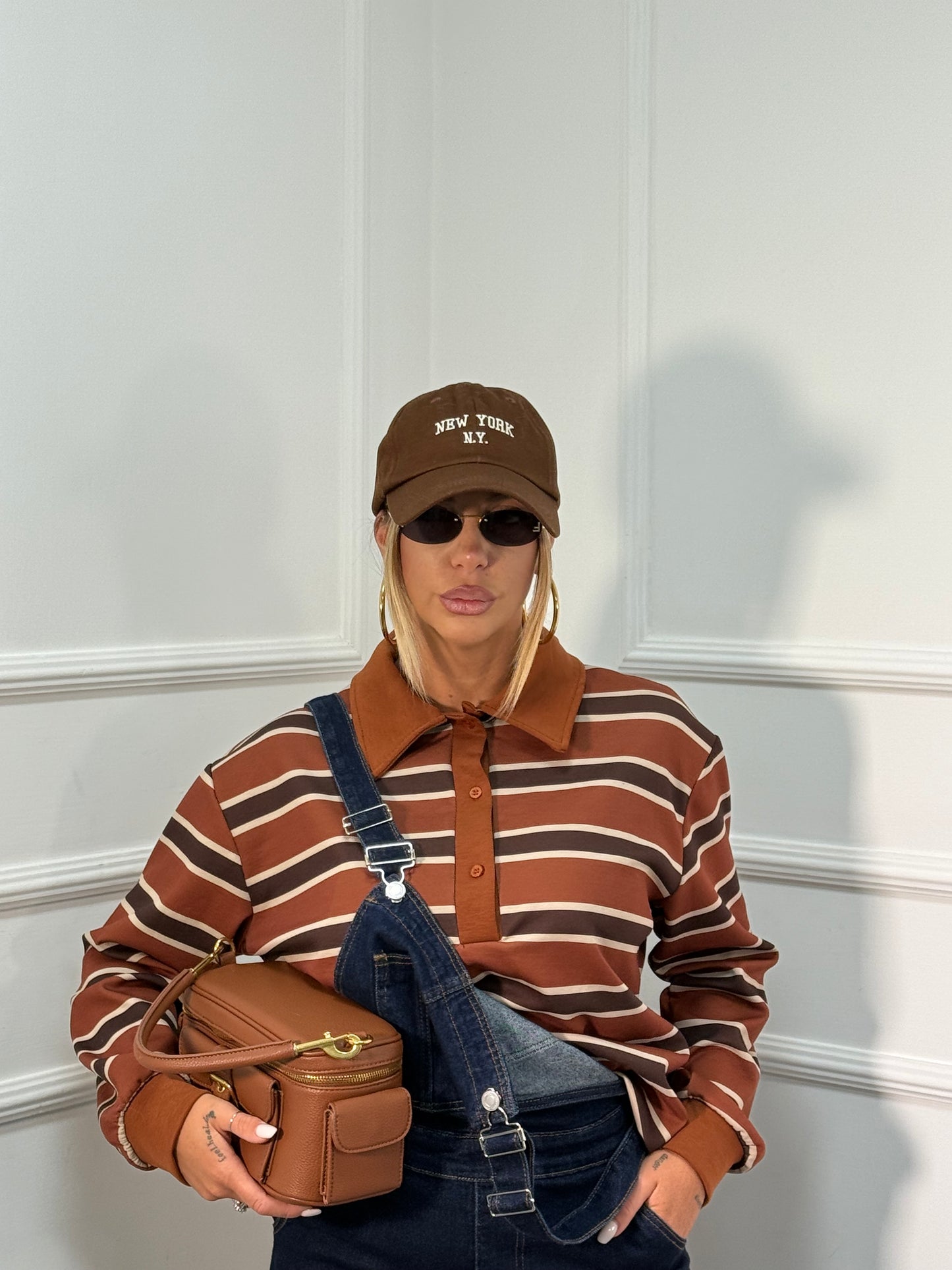 Salopette in denim cargo Chelsea lavaggio scuro 7006