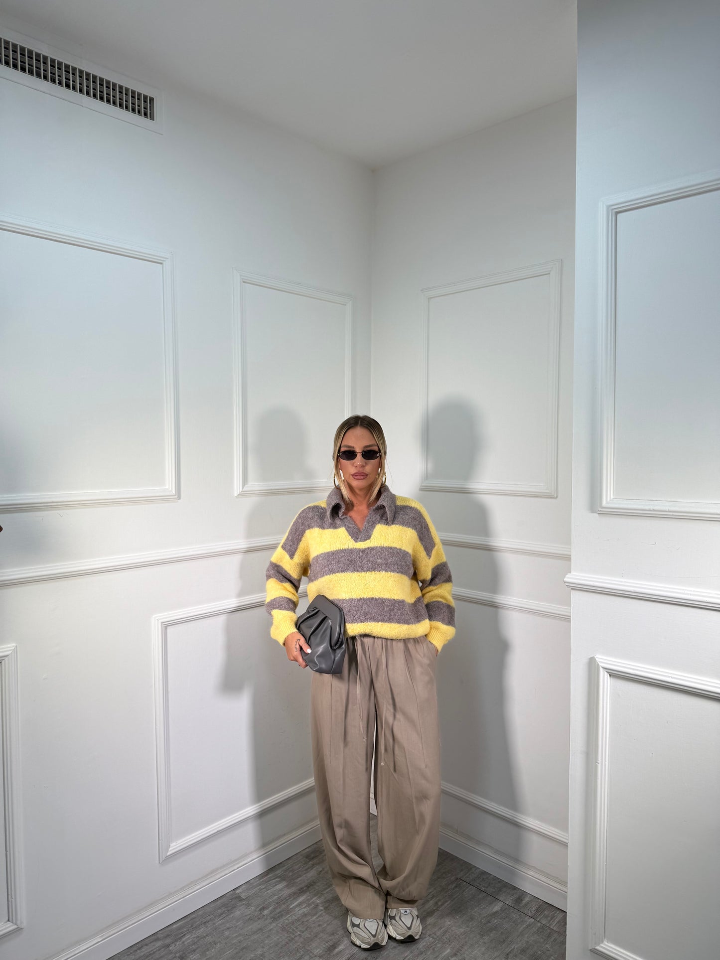 Pantalone palazzo Town camel 66621