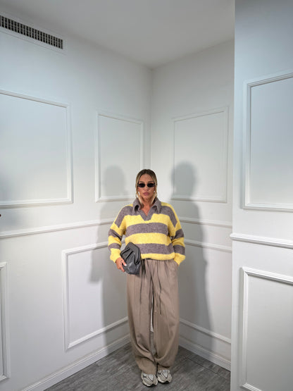 Pantalone palazzo Town camel 66621