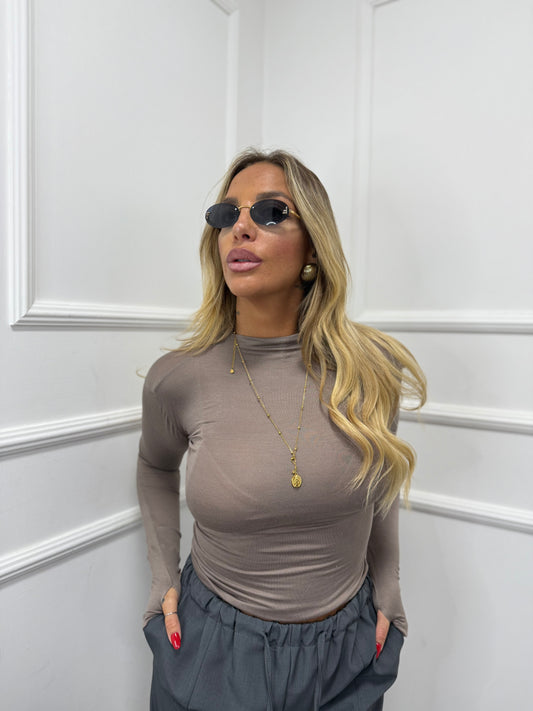 Maglia semivelata Light taupe 5255