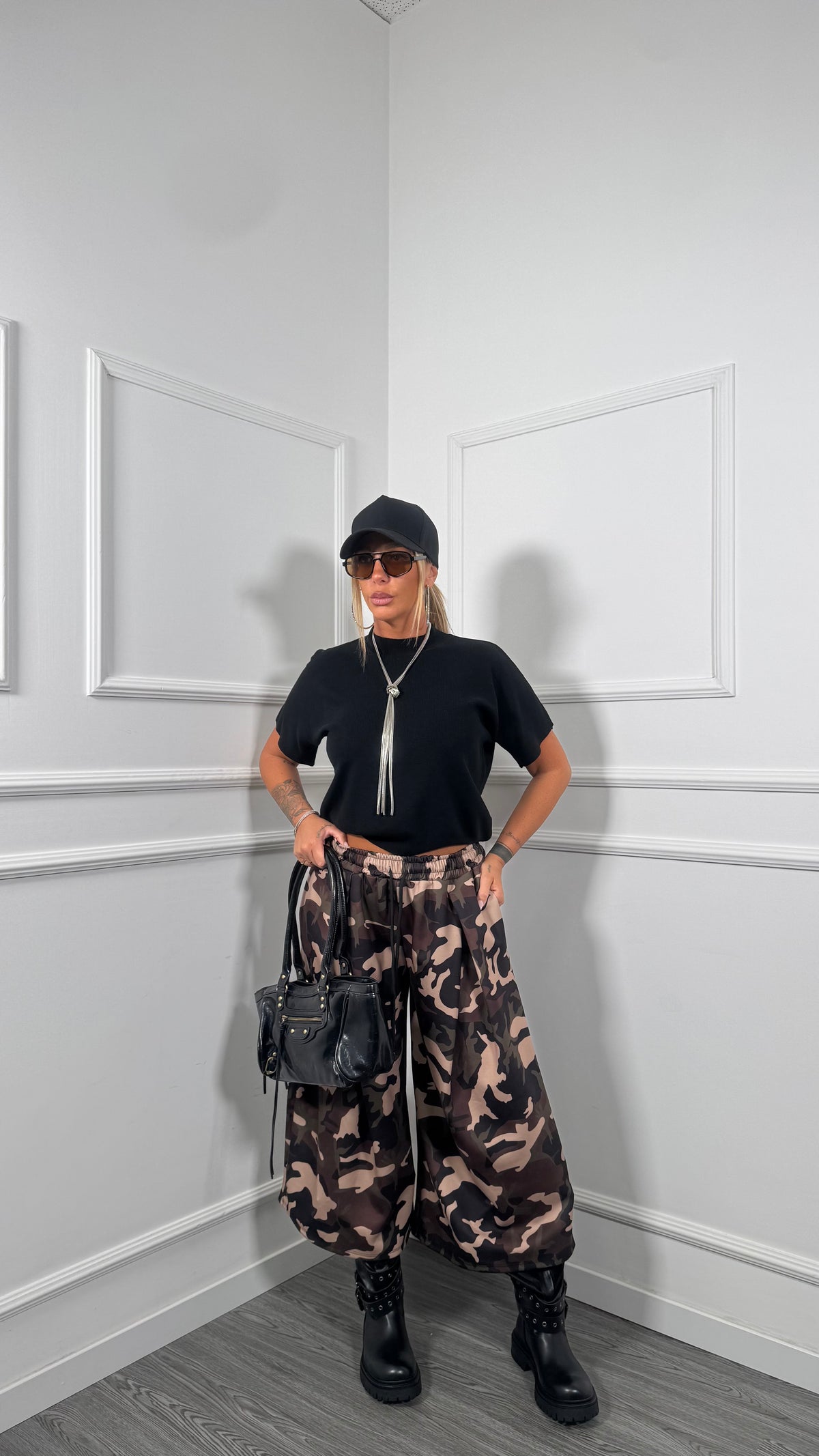 Bermuda in tuta oversize militare m1873