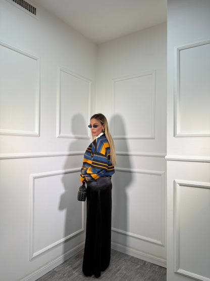 Longuette in satin Charlotte nera