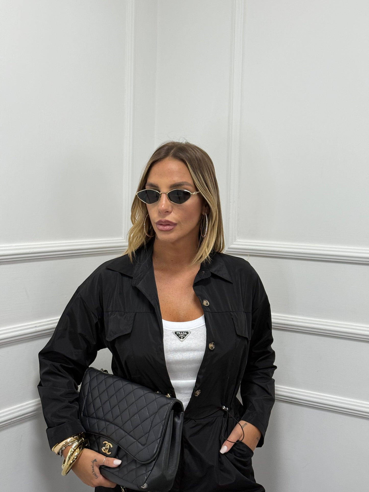 Jumpsuit in nylon Robyn nera hp9173