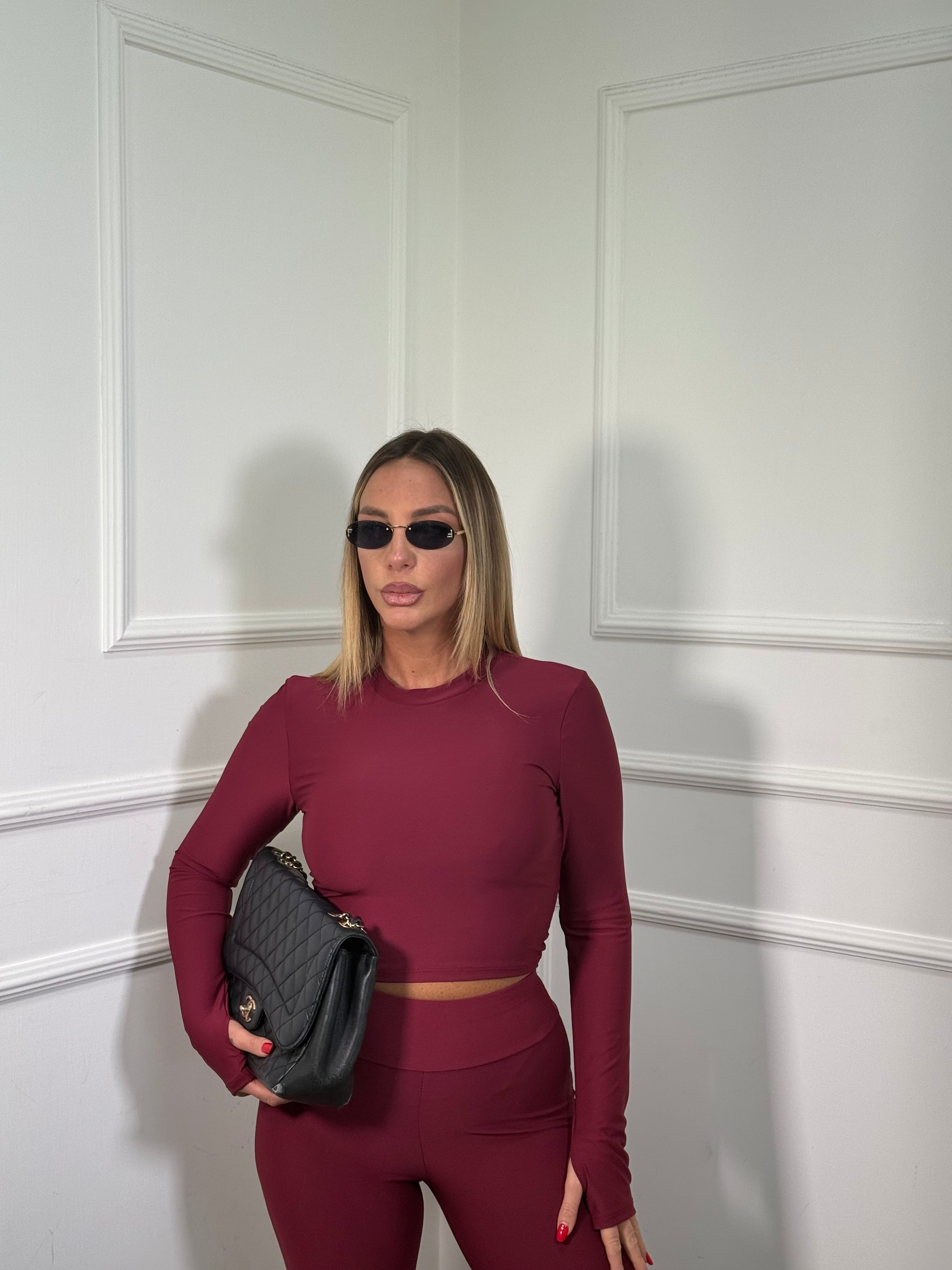 Coordinato in lycra District bordeaux 16536