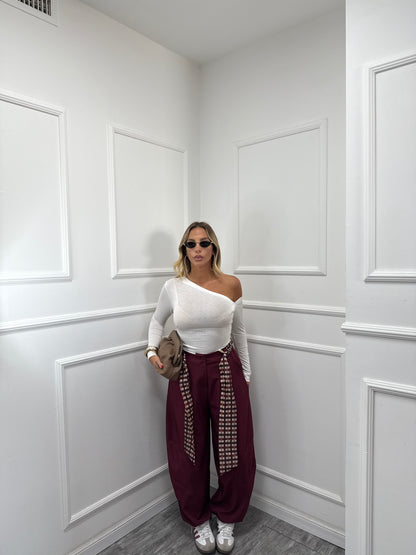 Pantaloni balloon con coulisse Harley bordeaux 18190