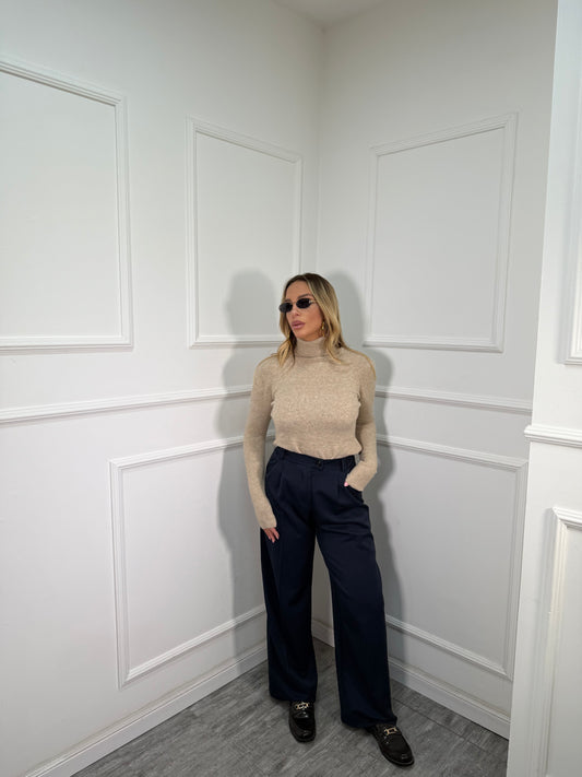 Pantaloni palazzo Studios blu 15592