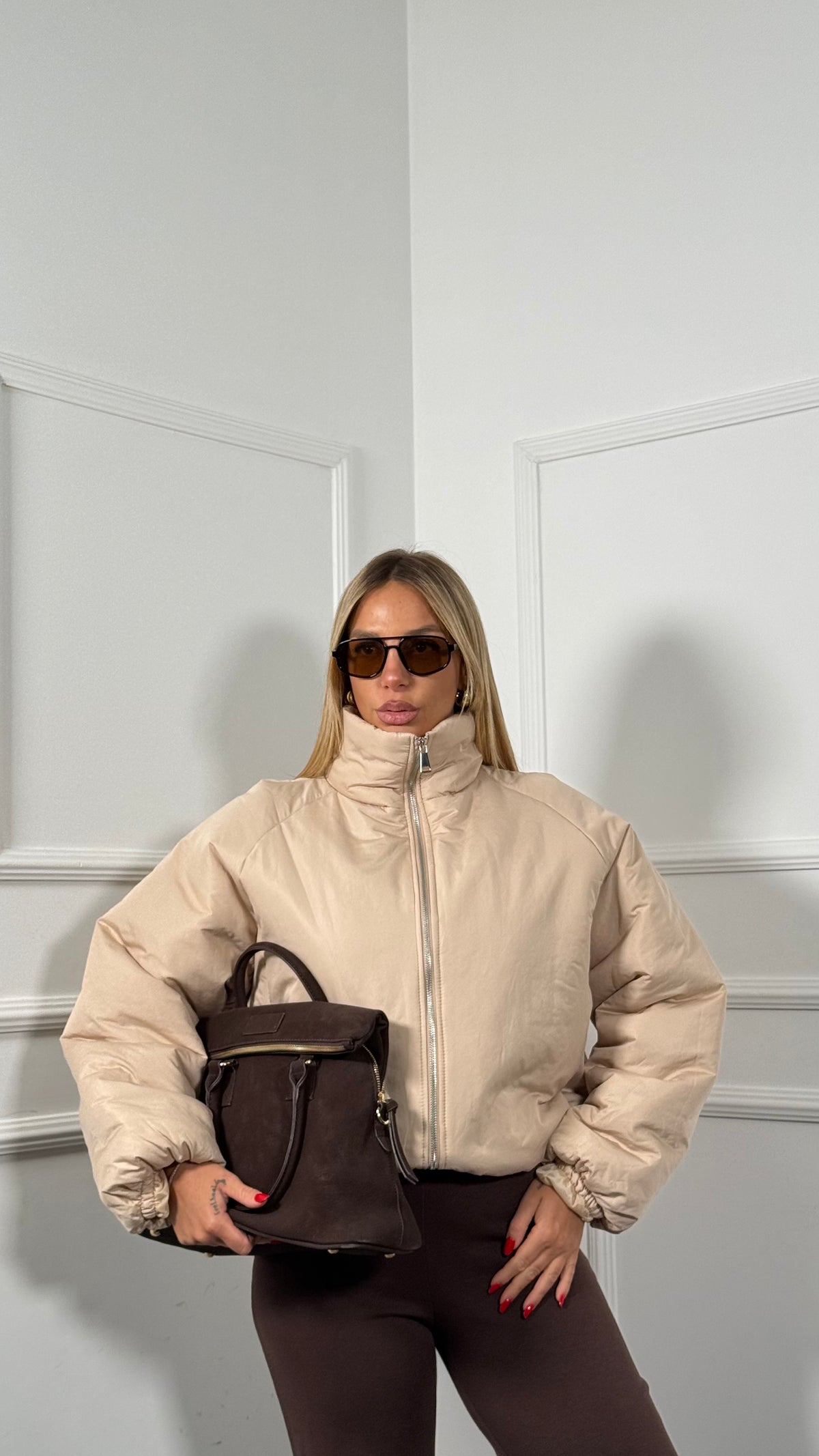 Bomber imbottito Muller beige 8833