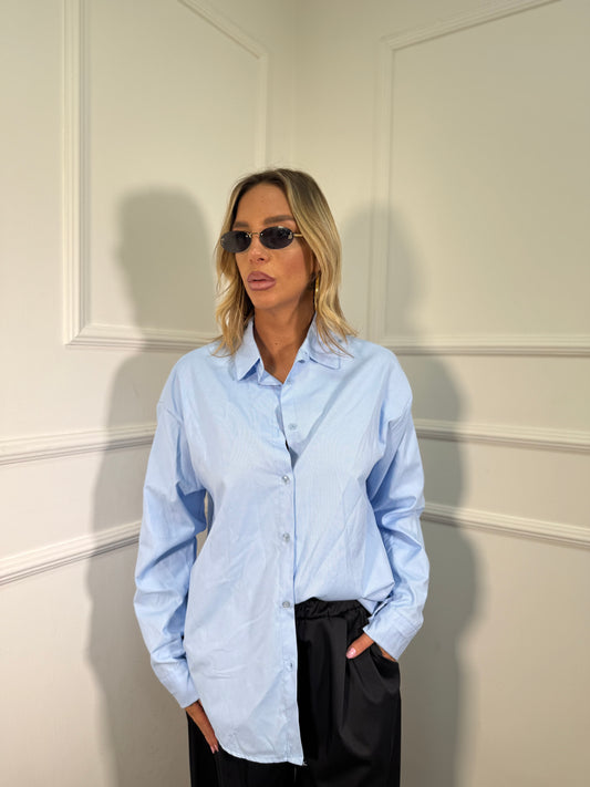 Camicia oversize Mai più senza celeste in102927 premium quality