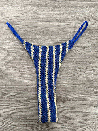Costume con copricostume ricamato Rio blu royal s9377