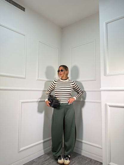 Pantaloni balloon Ella verde militare 34902