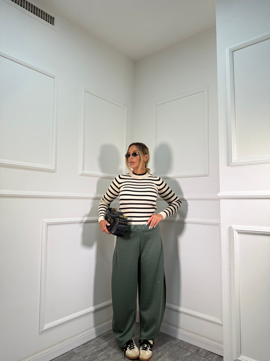 Pantaloni balloon Ella verde militare 34902