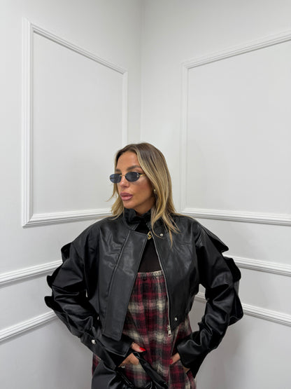 Giubbino crop in ecopelle Madison 9157