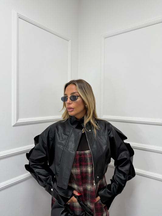 Giubbino crop in ecopelle Madison 9157