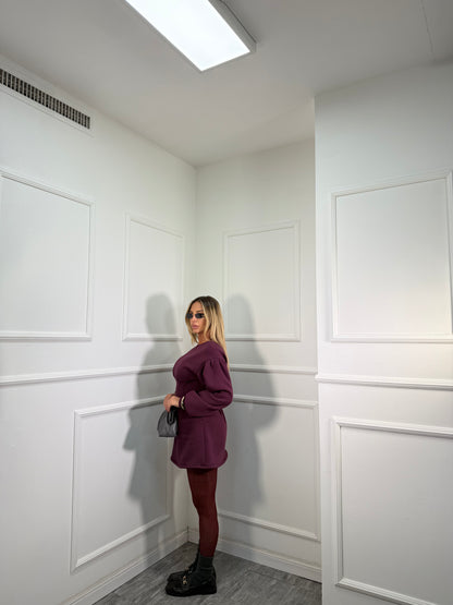 Abito felpa Belinda borgogna 97124