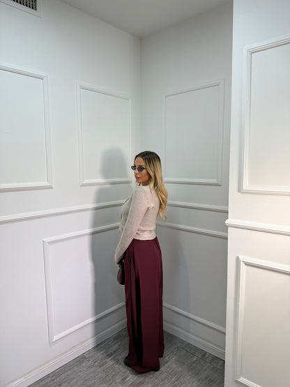 Pantaloni palazzo balloon Notting Hill borgogna m13356