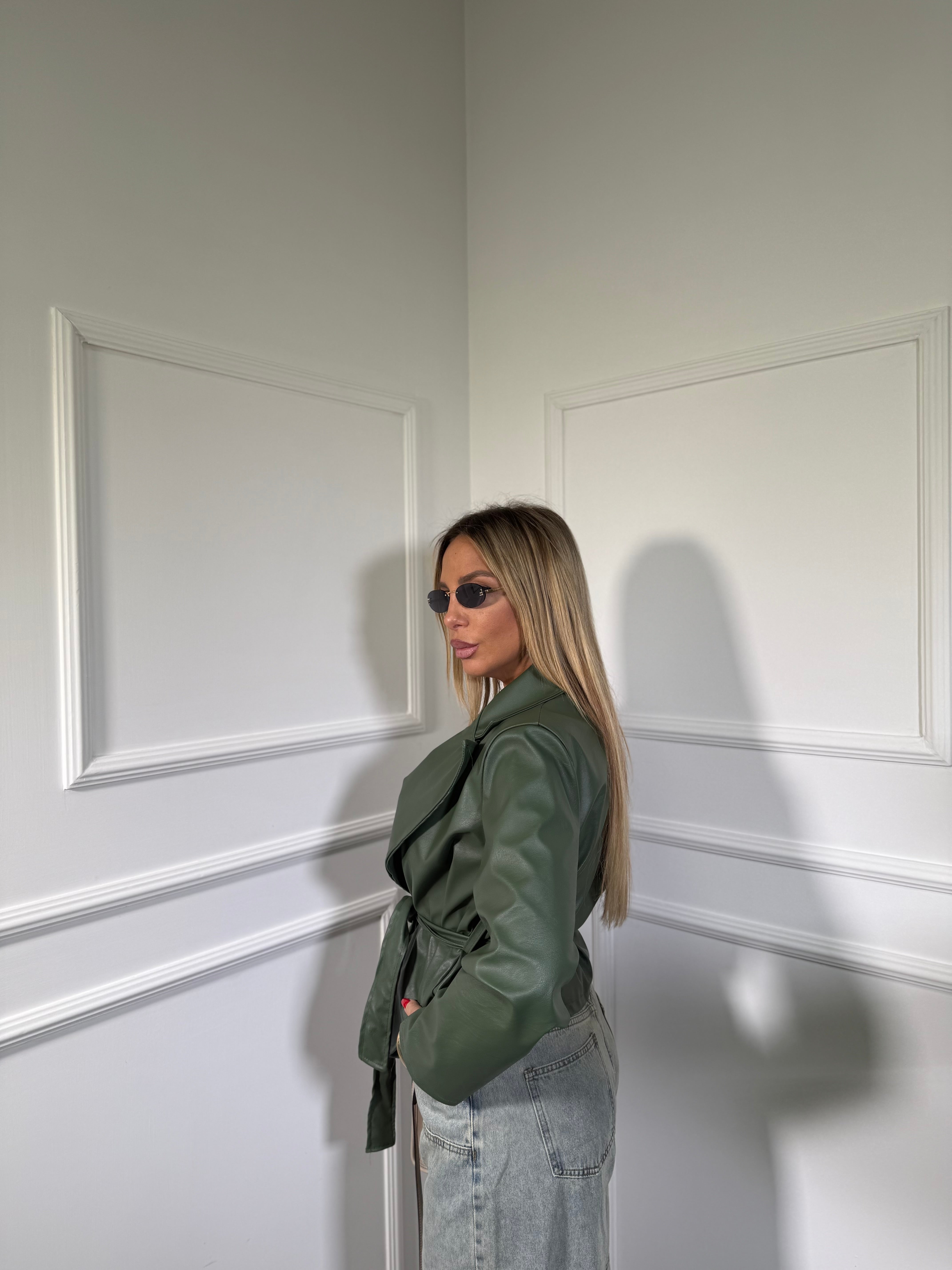 Giacca ecopelle avvitata con spalline Jamilia (vari colori) 9940