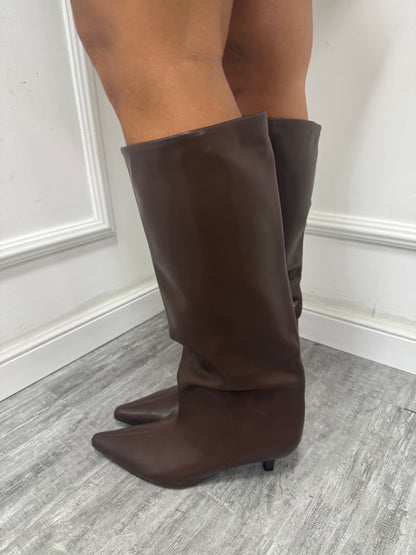 Stivale in ecopelle emily cioccolato k7059