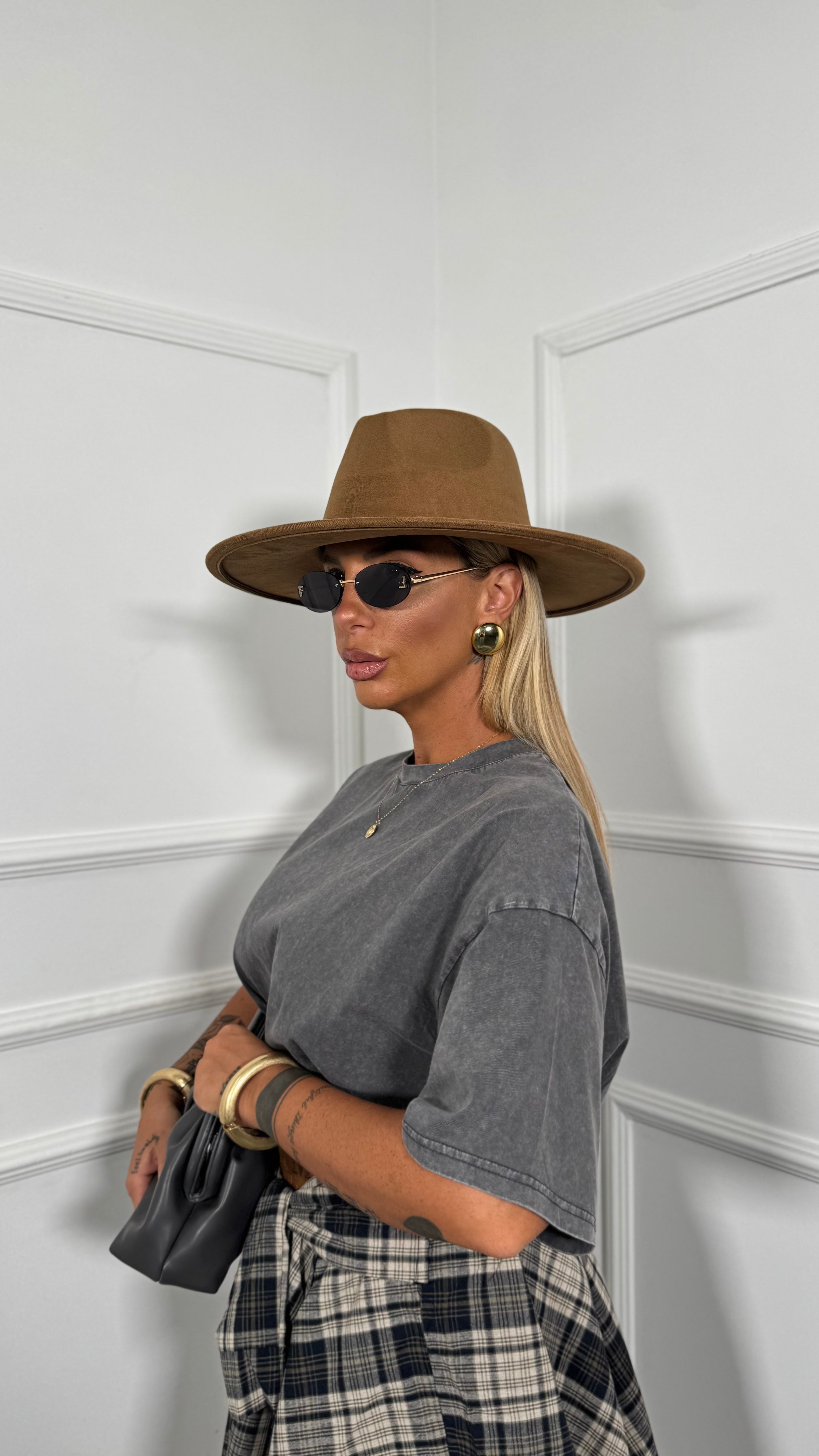 T-shirt oversize slavata grigia 3341