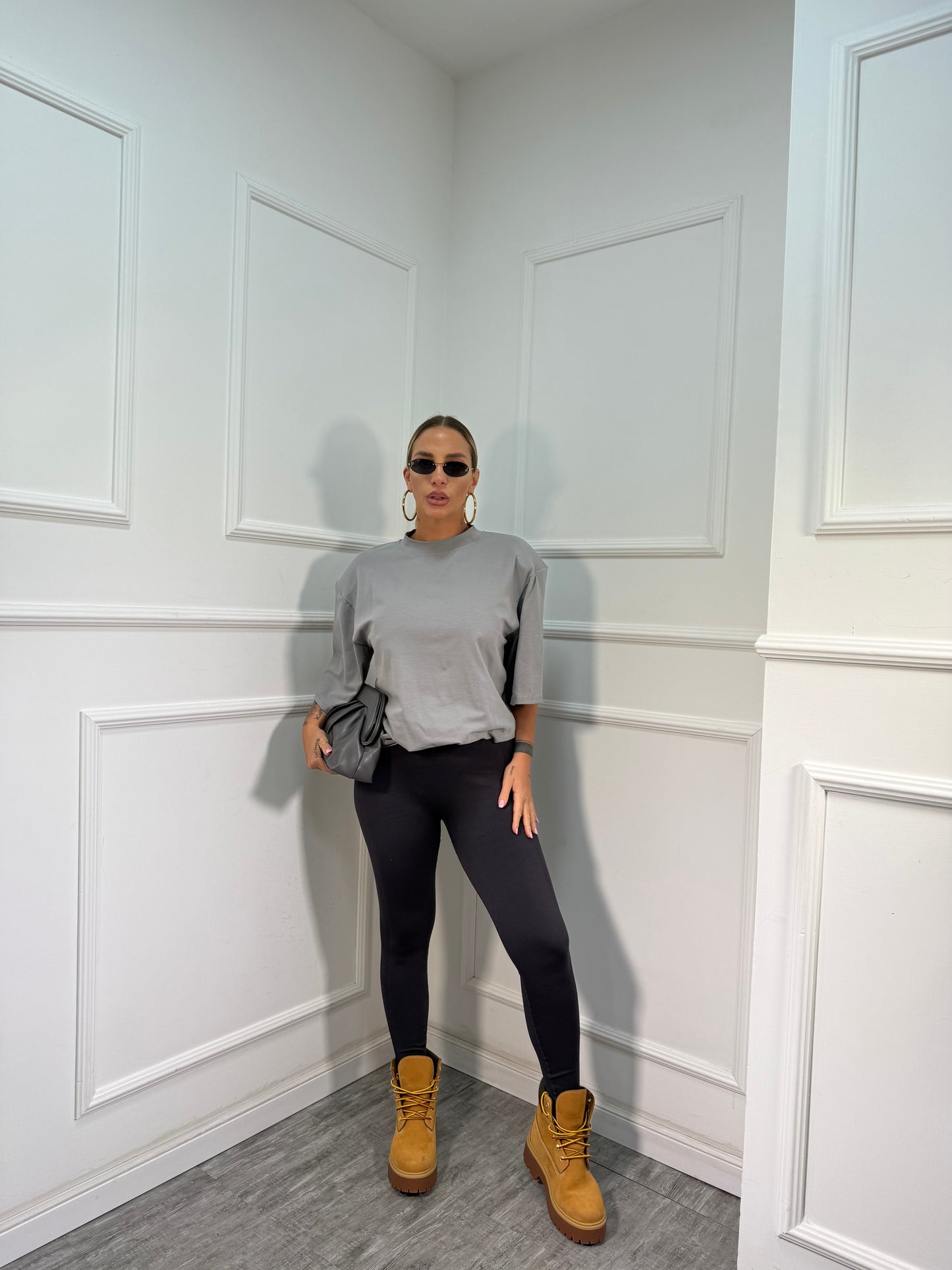 Leggins modellante push-up grigio fumo