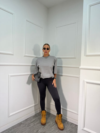 Leggins modellante push-up grigio fumo