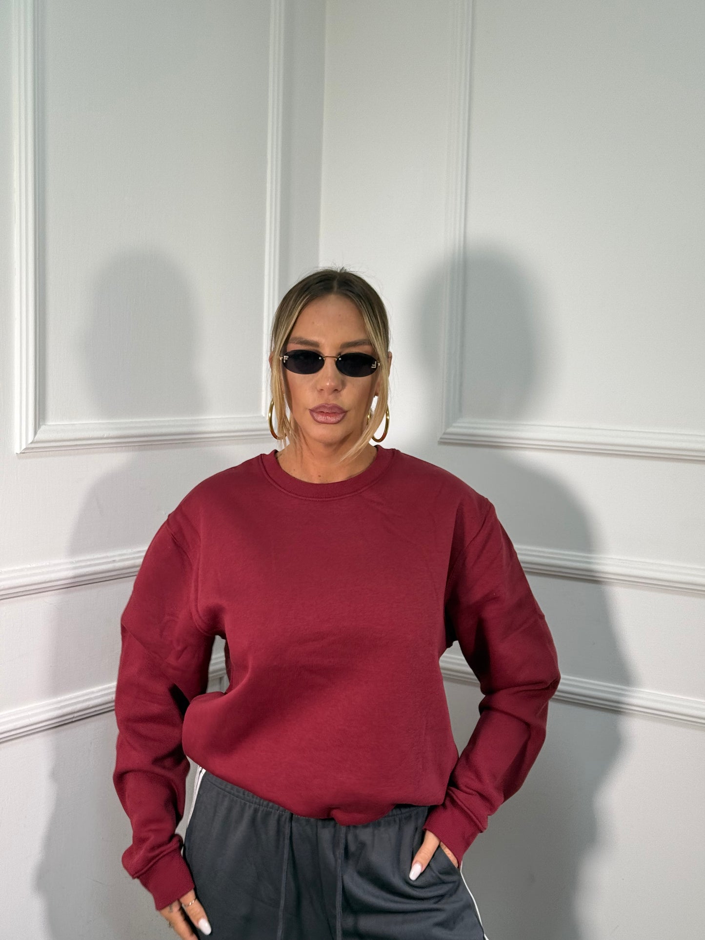 Felpa in pile oversize Basic 01tom