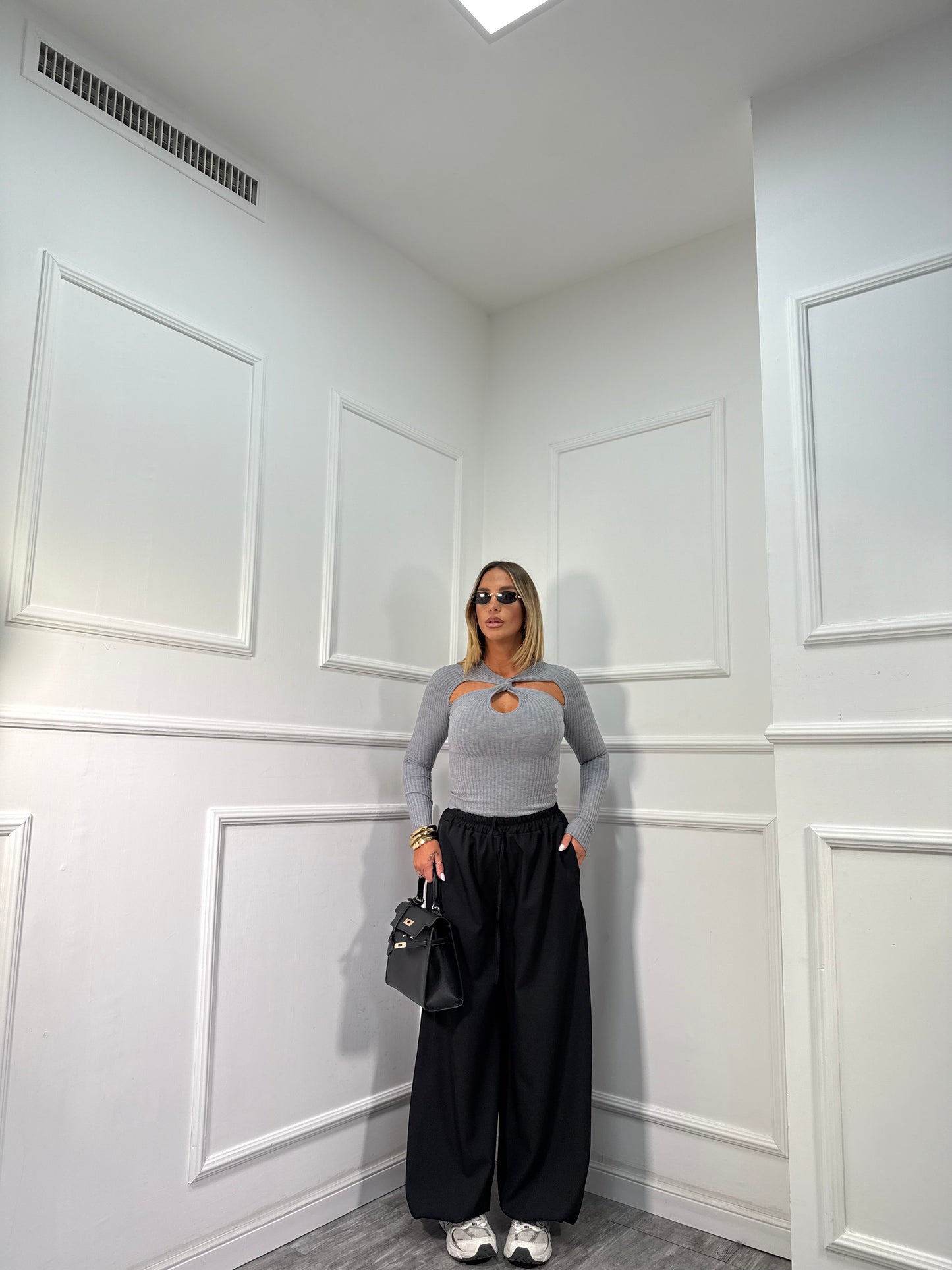 Pantaloni balloon Vivienne nero 18198