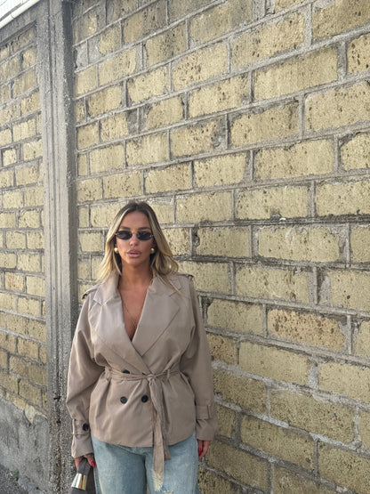 Trench con fusciacca Daisy Camel m13348