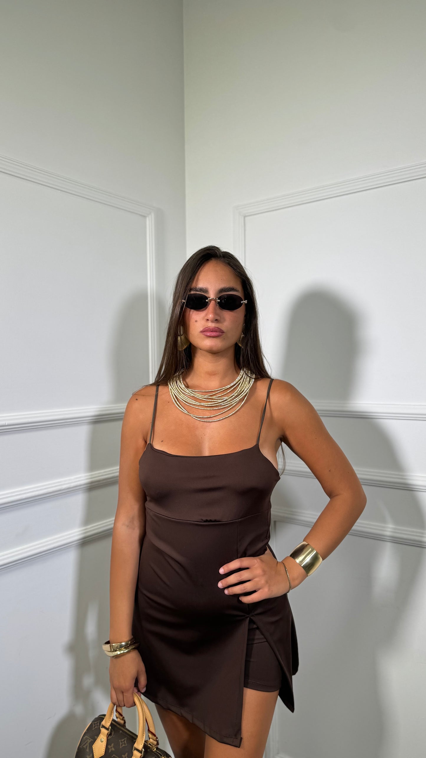 Jumpsuit in lycra Suamy cioccolato