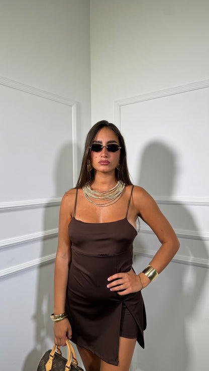 Jumpsuit in lycra Suamy cioccolato