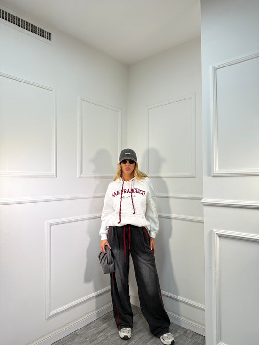 Pantatuta palazzo effetto slavato Alley grigio L6131