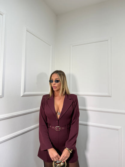 Jumpsuit con cintura Isabel bordeaux 618