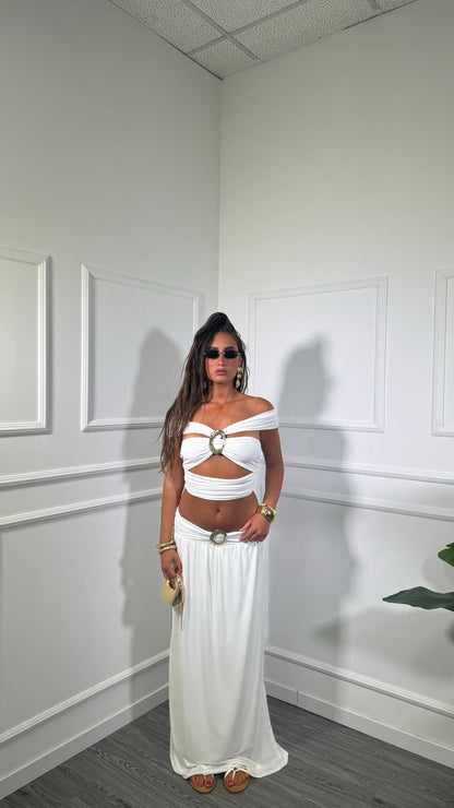 Coordinato in lycra Scorpios bianco 2515