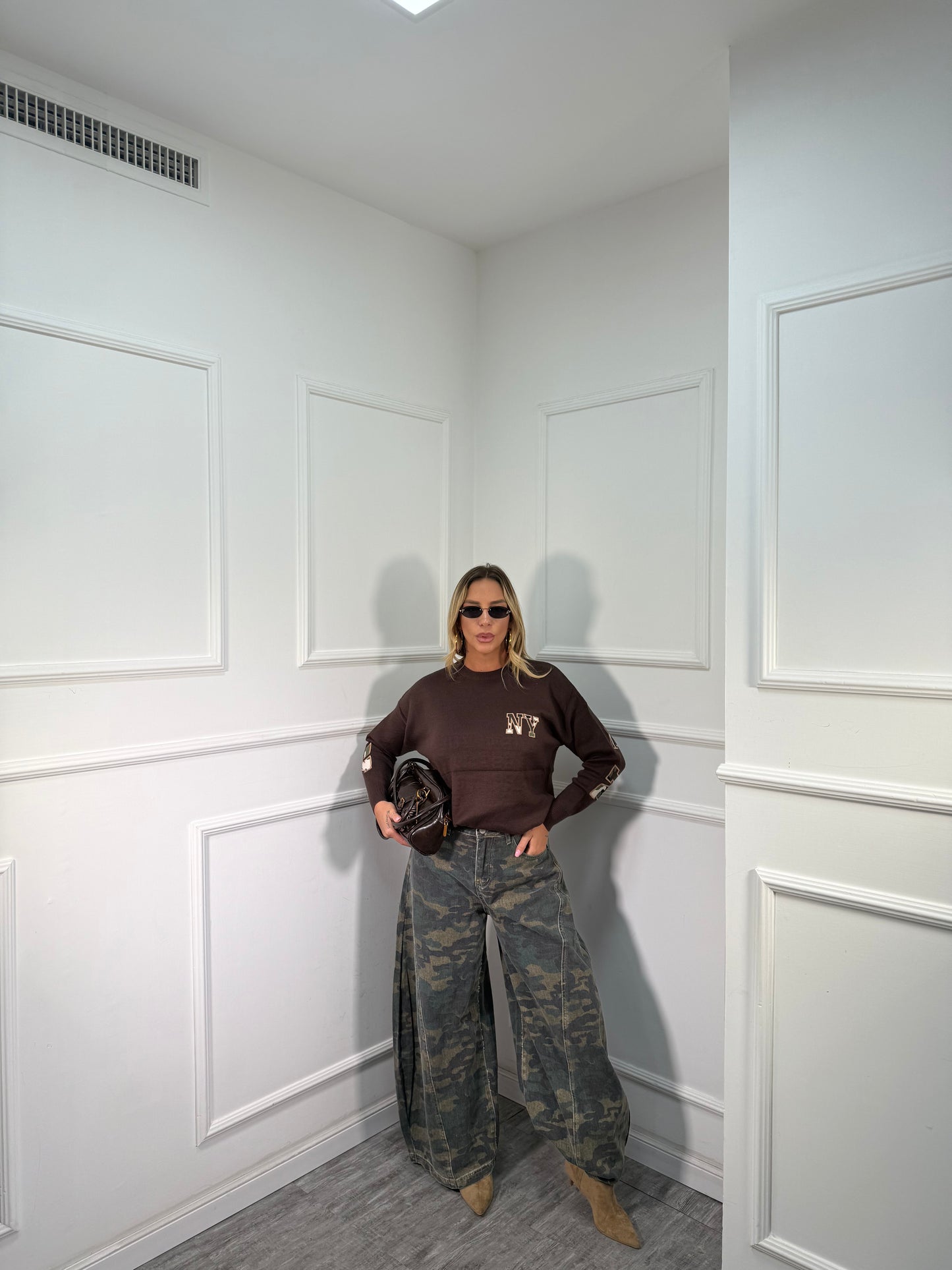 Pullover lana rasata New York 1992 cacao s11187