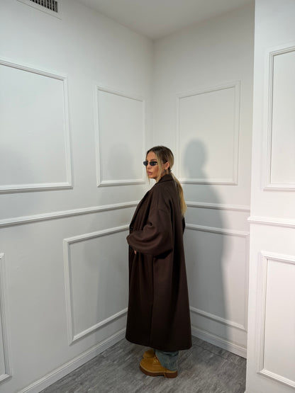 Maxi coat Favola cioccolato 22301