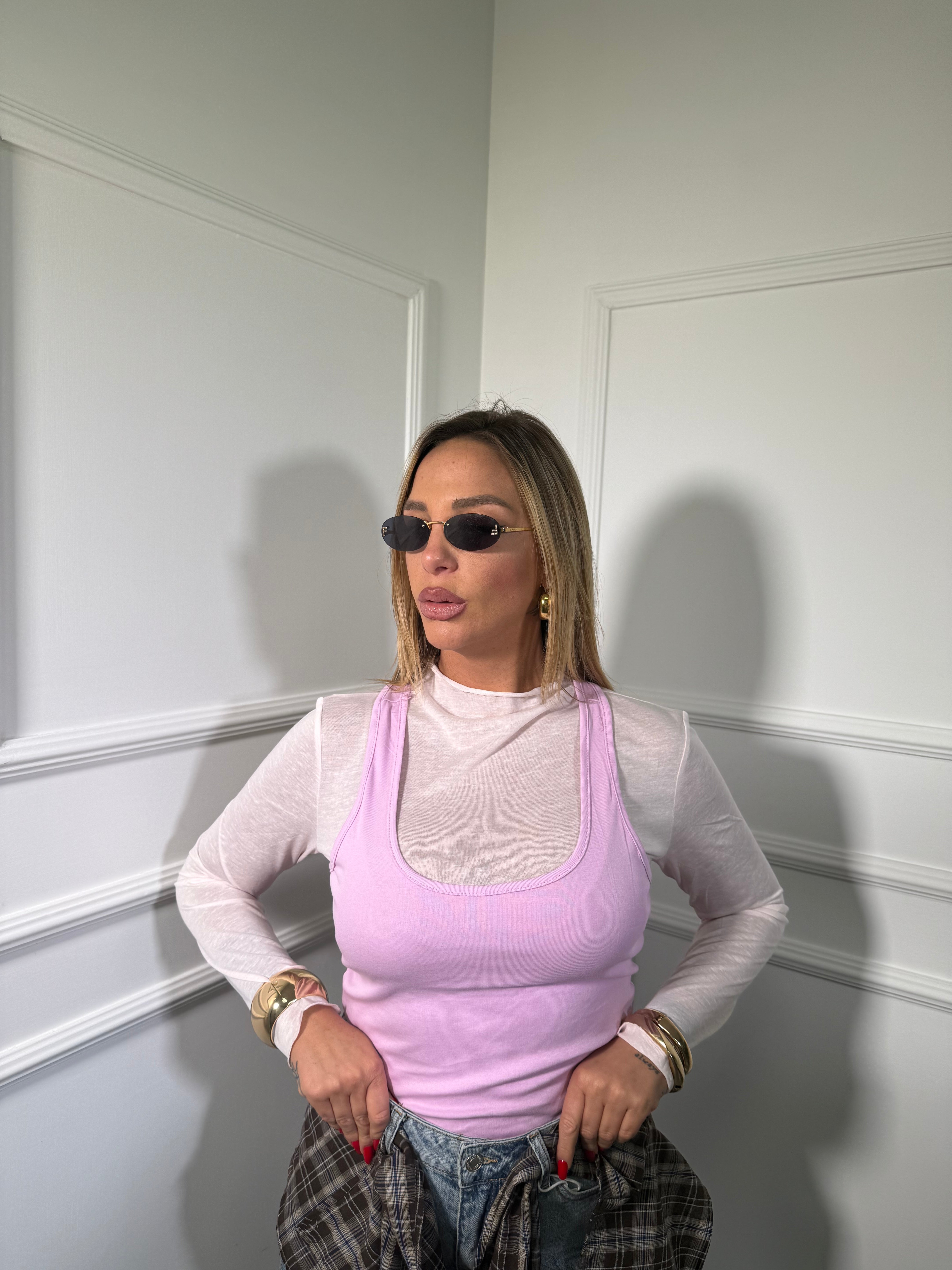 Shirt+ canotta  kelly  (vari colori) lpl368