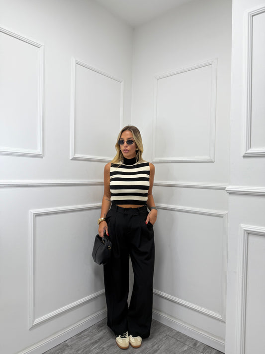 Pantaloni palazzo Back to Office nero 6271