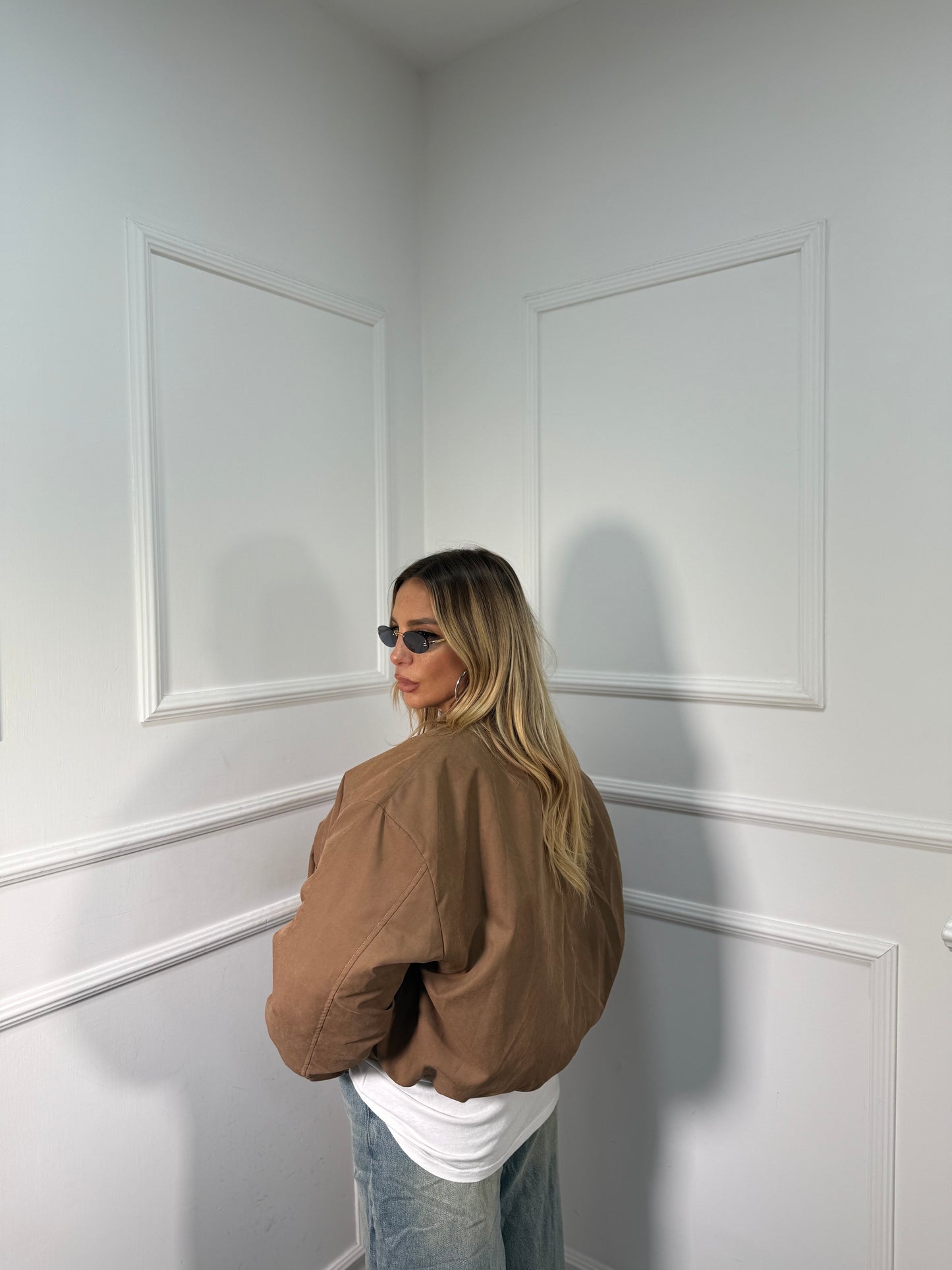 Bomber oversize Camila by lumina camel l9402