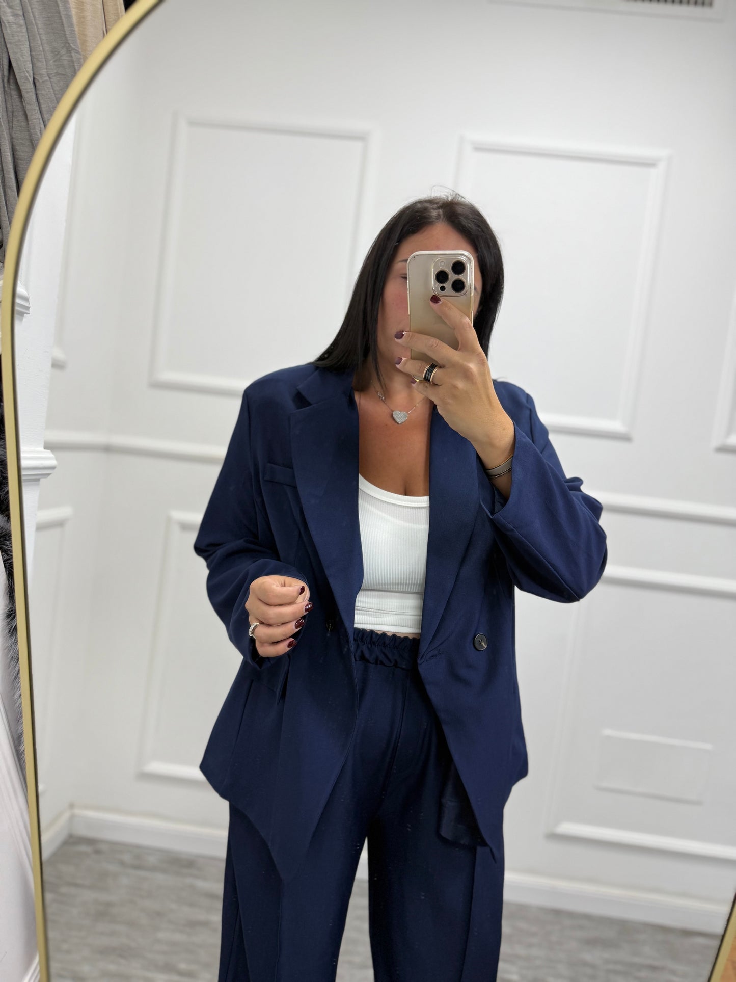 Tailleur Elena blu curvy 46/52 15864