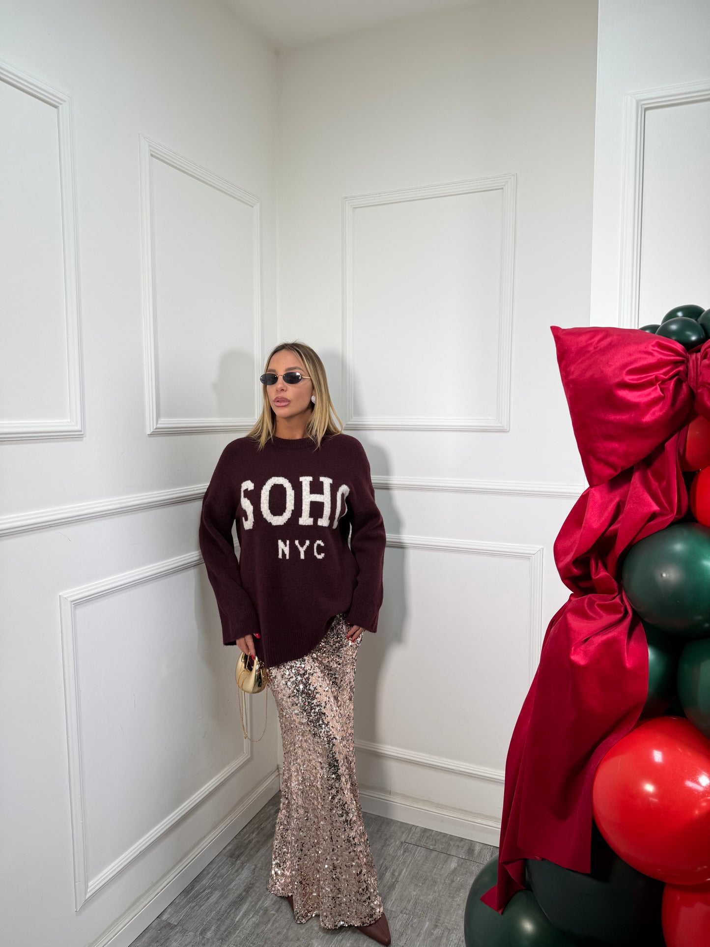 Longuette in micro paillettes Glamour champagne 6658